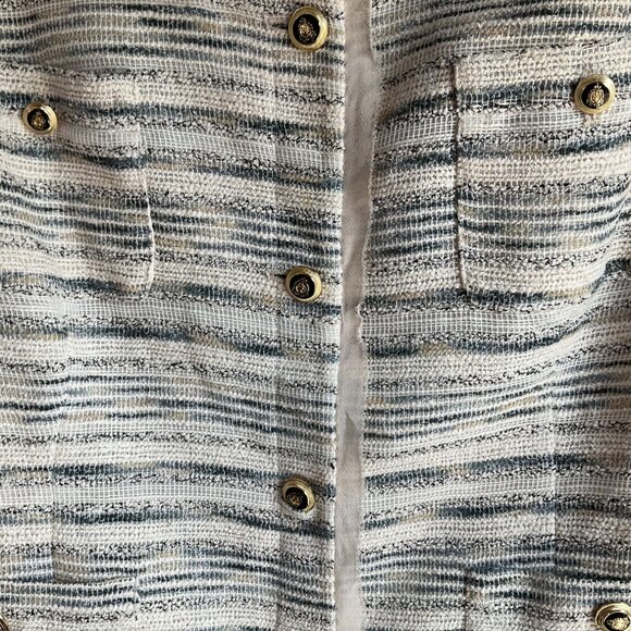 Monroe & Main Size 16 Tweed Beige Jacket Blazer Old Money Lady Like Preppy - Picture 7 of 14
